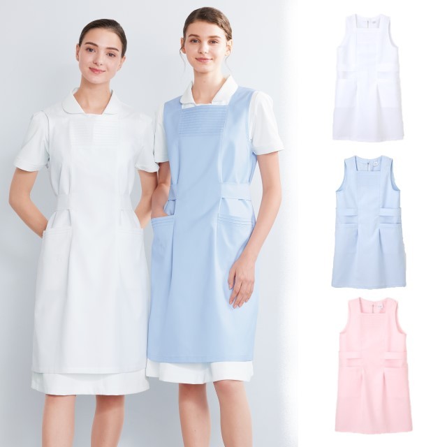 Yh1238 ナガイレーベン 花井幸子 ナースウェア エプロン 女性用 ポケット付き 吸水 防汚効果 Nagaileben 医療用 看護師 介護 レディース レディス エプロンドレス 白衣ネット本店