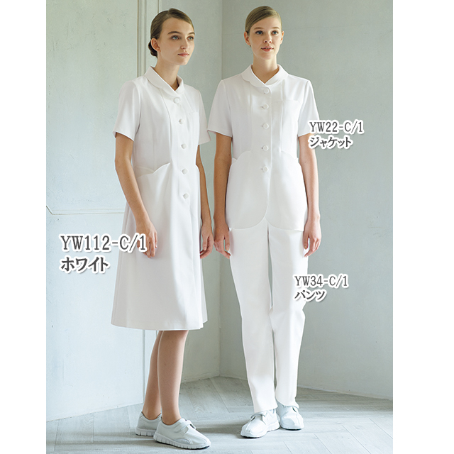 YW112 カゼン 渡辺雪三郎 ナースウェア ワンピース 女性用 半袖 携帯