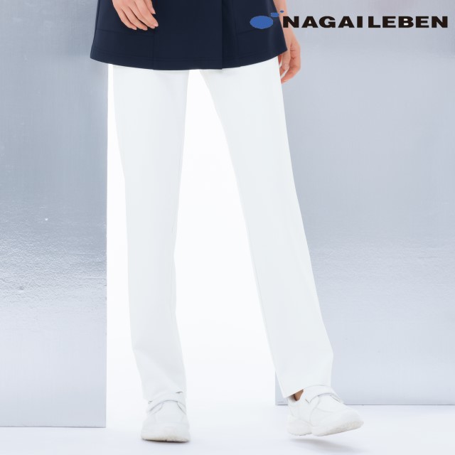 LX4033 ナガイレーベン ナースウェア パンツ 女性用 ストレート ウエストゴム  ポケット付き ストレッチ 制菌格好 制電 吸水 防汚  NAGAILEBEN 医療用 看護師 介護 レディース レディス 女子 ズボン スラックス ナースパンツ