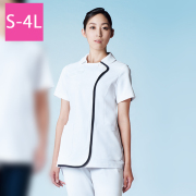 059 カゼン ナースウェア ジャケット 女性用 おしゃれ 透け防止 ストレッチ素材 工業洗濯可 制菌 吸汗 制電 防汚 医療用 看護師用 KAZEN 看護衣 白衣 ナース服 レディス レディース 大きいサイズ  チュニック