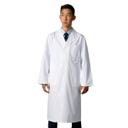 110C 即日出荷 綿100％ 男性用 シングルボタン 診察衣 実験衣 コットン100 裾が引っかからない縫製(メンズ 男子 ドクターコート 医療用コート メンズコート 白衣 医療用白衣 医師用 ドクター 白 ホワイト Amie-effe アミーエフ