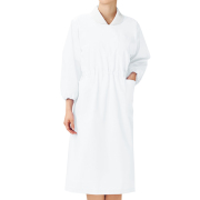 【50%OFF】【SALE】【返品交換不可】140T ナースウェア 予防衣 七分袖 女性用 S LL 3Lサイズ ウエスト調整可 袖口ゴム 制菌加工 医療用 看護師 白 ホワイト レディース レディス エプロン 予防着 袖付きエプロン ケアガウン 医療用ガウン 【特別価格】