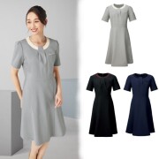 3024SC フォーク ヌーヴォ ワンピース レディス 女性用 半袖 吸汗 速乾 イージーケア ノーアイロン ストレッチ nuovo FOLK 事務 受付 医療 美容 歯科 エステ クリニック サロン 病院 おもてなし ショールーム