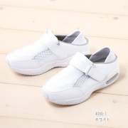 4090 フォーク ナースシューズ スニーカー 女性用 エアバッグ内蔵 3E 靴 疲れにくい サボ 2WAY FOLK 医療用 看護師 介護 病院 クリニック 蒸れにくい おしゃれ 幅広 ケア ムレ メッシュ ホワイト 