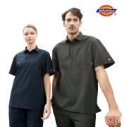7098SC ディッキーズ フォーク スクラブ 男女兼用 半袖 衿つき シャツ ポロシャツ 速乾 吸汗 イージーケア Dickies FOLK 医療用 看護師 医師 歯科医院 介護施設 訪問介護 整骨院 動物病院 リハビリ 理学療法士 ジャケット 白衣