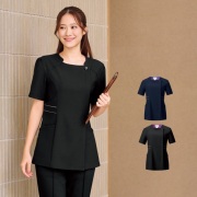 7119SC フォーク チュニック レディス 女性用 半袖 吸汗 速乾 イージーケア ノーアイロン ストレッチ FOLK 医療用 看護師 ナース 歯科衛生士 事務 受付 美容 歯科 エステ クリニック サロン 病院 おもてなし ショールーム