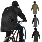 レインウェア Kajimeiku 7590 バッグインコート フードがまわる レインバイザー取り付け可 フード収納可 リフレクター 防水 蒸れにくい 透湿 レインコート かっぱ 雨合羽 自転車 訪問介護 訪問看護 通学 通勤 サイクリング 大雨 屋外作業