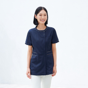 BD6112 ナガイレーベン ナースウェア ジャケット 女性用 半袖 PHSポケット ループ付き ペン差し 制菌加工 制電 吸水 防汚 NAGAILEBEN 医療用 看護師 介護 エステ クリニック レディース レディス チュニック 白衣 ネイビー 紺 ボルドー ブライトデイズ