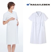 CA1782 ナガイレーベン ナースウェア マタニティ ワンピース 女性用 後ろ紐 襟付 制菌加工 制電 吸水 防汚 透け防止 NAGAILEBEN 医療用 看護師 歯科衛生士 レディース レディス ナース服 ナースワンピース