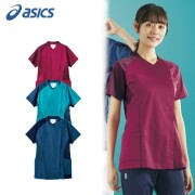 アシックス ポロシャツ CHM308 男女兼用 SS〜3L 半袖 制菌 asics 住商モンブラン CHM308 住商モンブラン アシックス 介護 ポロシャツ ボタン