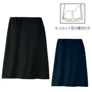CR586 トンボ キラク 介護ウェア 受付 事務 ニット スカート 裏地 キュロット ウエスト ゴム 女性用 ストレッチ 医療用 レディス 制服 ユニフォーム 病院 施設 医院 薬局 ネイビー ブラック TOMBOW KIRAKU
