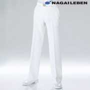 ET280 ナガイレーベン ナースウェア パンツ 男性用 ストレート ノータック 前ファスナー センタープレス ポケット付き 制電 吸水効果 NAGAILEBEN 医療用 看護師 介護 メンズ ズボン スラックス ホワイト