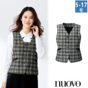 FV36453 フォーク ヌーヴォ オフィスウェア ベスト レディス 女性用 オールシーズン おうち洗濯 名札ポケット 印鑑ポケット 大きいサイズ nuovo FOLK 制服 事務服 受付 美容 クリニック サロン 病院 おもてなし