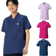 男女兼用ナースウェア HS8080 オンワード ナースウェア サイドファスナー スクラブ