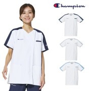 Champion チャンピオン 白衣 ファスナー スクラブ メディカルウェア 男女兼用 HS8156 HS8157 HS8158 制菌加工 透け防止 静電気防止 ストレッチ 吸水速乾性 接触冷感性 工業洗濯 オンワード 医療用 医師 看護師 歯科医院 介護施設 整骨院 動物病院 リハビリ 理学療法士
