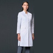 JK113 コシノジュンコ 住商モンブラン 診察衣 シングルボタン 女性用 長袖 丈短め スタンドカラー 制菌加工 ストレッチ 軽量 透け防止 JUNKO KOSHINO 医療用 医者 医師 女医 ドクター レディース