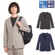 KZN258 カゼン 訪問介護 ジャケット 男女兼用 動きやすい 工業洗濯可 透け防止 制電 ストレッチ 防汚 介護 施設 白衣 病院 医院 クリニック