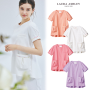 LW602 ローラ アシュレイ 住商モンブラン ナースウェア ジャケット 女性用 半袖 制菌加工 透け防止 制電 防汚 LAURA ASHLEY MONTBLANC ローラアシュレイ 医療用 看護師 介護 エステ レディース