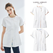 LW802 ローラ アシュレイ 住商モンブラン ナースウェア ジャケット 女性用 半袖 制菌加工 透け防止 吸汗 制電 防汚 LAURA ASHLEY MONTBLANC ローラアシュレイ 医療用 看護師 介護 エステ 白衣 上衣