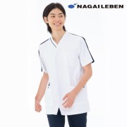 HO1637 ナガイレーベン ナースウェア ジャケット 男性用 半袖 制菌加工