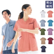 MS003 住商モンブラン スクラブ 半袖 男女兼用 制菌加工 透け防止 吸汗 制電 防汚 ストレッチ MONTBLANC 医療用 看護師 ナース 白衣 医務衣 上衣 ナースジャケット