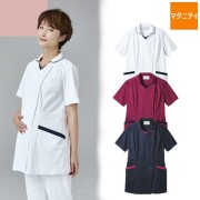 MS900 住商モンブラン ナースウェア マタニティスクラブ 半袖 制菌加工 透け防止 吸汗速乾 制電 防汚 MONTBLANC 医療用 医師 看護師 ナース 介護 白衣 上衣 白 ネイビー バーガンディ