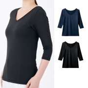 MZ501 住商モンブラン インナーTシャツ レディス Vネック 7.2分袖 女性用 抗菌 防臭 吸汗 速乾 ストレッチ スクラブインナー MONTBLANC 医療用 医師 ドクター 看護師 ナース 薬剤師 薬局 医者 Tシャツ