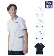 RJ001 住商モンブラン ナース ジャケット 男女兼用 半袖 透け防止 制菌加工 吸汗 制電 ストレッチ MONTBLANC 医療用 看護師 ナース 男子 白衣 医務衣 上衣  ナースジャケット 介護 リハビリ 歯科助手 整体 整骨院 薬局 薬剤師