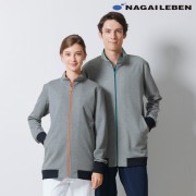 TJ2000 ナガイレーベン 介護ウェア ジップアップブルゾン 男女兼用 長袖 両脇ポケット ニット素材 吸汗 ストレッチ 業務用洗濯可 形態安定 NAGAILEBEN 医療用 看護師 ナースウェア ユニセックス 上着 防寒 羽織 スタンドカラー 立ち襟