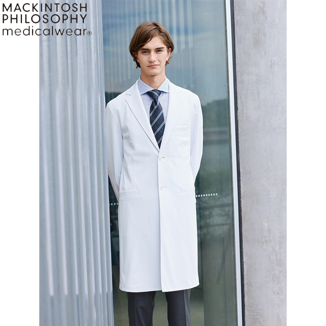 MPW3900 マッキントッシュフィロソフィー 男性用ドクターコート MACKINTOSH PHILOSOPHY メンズコート メンズ白衣 診察衣 医師 メディカルジャケット 制菌加工 制電 ストレッチ 通気性 しわになりにくい 吸水 防汚