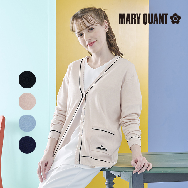 マリークワント MARY QUANT ライン入りカーディガン UVカット 介護スタッフ 訪問介護 訪問看護 看護師 ナース ナースウェア 介護 ケアスタッフ 保育スタッフ 病院 医院 クリニック 介護施設 保育施設 ユニセックス