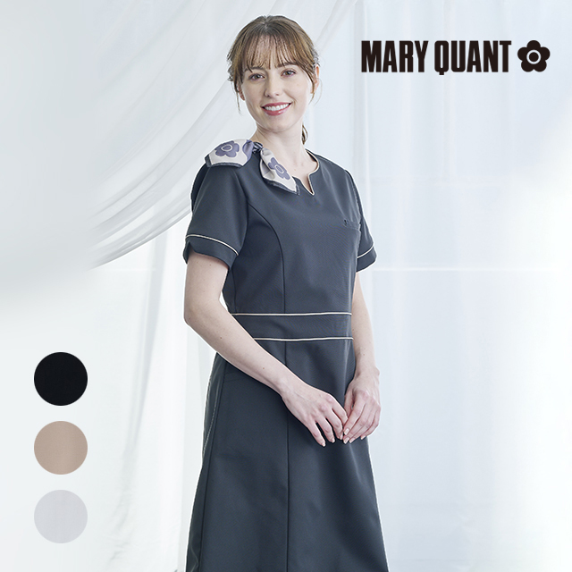 マリークワント MARY QUANT メディカルワンピース スカーフ付き 介護スタッフ 訪問介護 訪問看護 看護師 ナース ナースウェア 介護 ケアスタッフ 保育スタッフ 病院 医院 クリニック 介護施設 保育施設 ユニセックス メディカルウェア