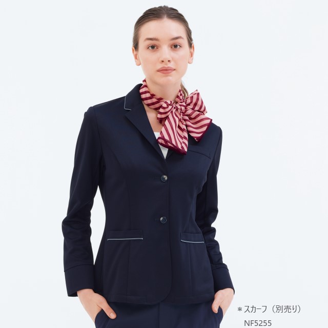 NJ6906 ナガイレーベン オフィスウェア テーラードジャケット 女性用 ジャージ素材 吸水 防汚 業務用洗濯可 形態安定素材 NAGAILEBEN 病院 クリニック 受付 OL オフィス 事務服 制服 ユニフォーム