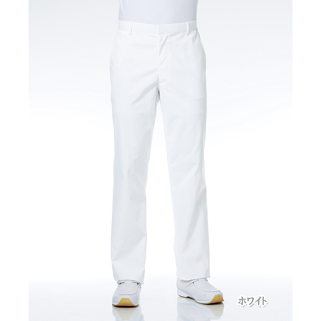 REP150 カゼン ナースウェア パンツ 男性用 抗ウイルス加工 制菌加工 抗菌防臭 吸汗 ストレッチ ストレート ノータック ポケット ウエストベルト通しKAZEN 医療用 看護師 介護 メンズ 男子 ズボン スラックス 