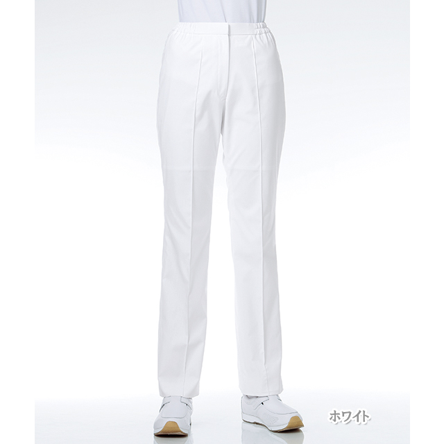 REP165 カゼン ナースウェア パンツ 女性用 抗ウイルス加工 制菌加工 抗菌防臭 吸汗 ストレッチ ブーツカット センタープレス 脇ゴム 裏地付き KAZEN 医療用 看護師 介護 レディース レディス 女子 ズボン 