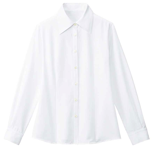 SB7502 フォーク オフィスウェア ブラウス 女性用 長袖 ノーアイロン ノンアイロン 家庭洗濯可 透け防止 透けない FOLK 医療用 事務服 制服 オフィスブラウス ワークウェア 受付 病院 クリニック レディース