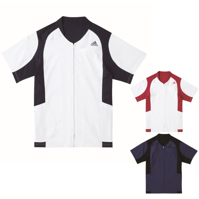 【50%OFF】【SALE】【返品交換不可】SMS120 adidas アディダス ジャケット 男女兼用 KAZEN 白衣 ドクター 医師 ナースウェア 看護師 介護 男性用 女性用 病院 医院 ホワイト ネイビー【特別価格】