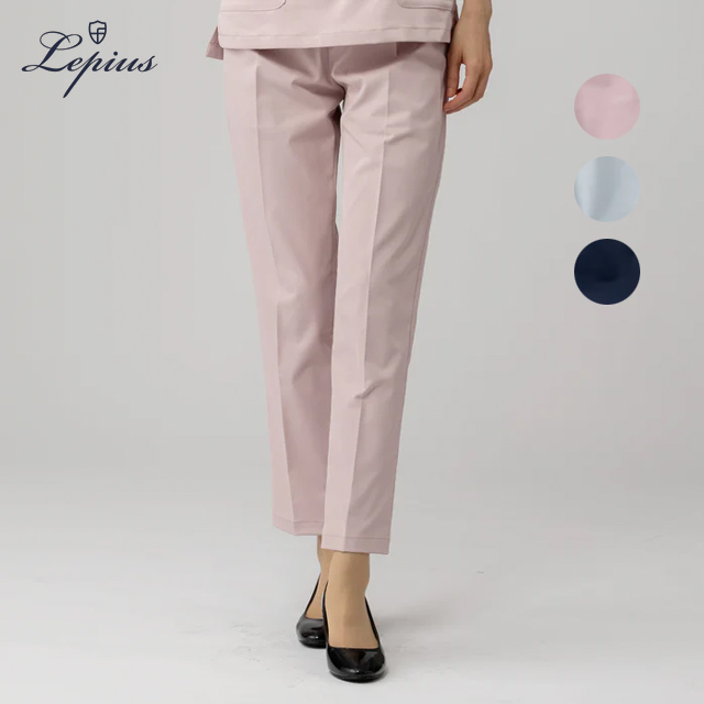 wsp003 lepius スクラブパンツ レディース  ストレッチ イージーケア センタープレス 女性用 レピウス 医療用 医師 ドクター 薬剤師 教師 薬局 医者