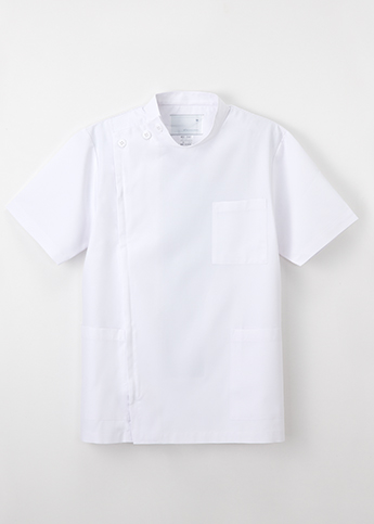 【ナガイレーベン】KES5167 男子横掛半袖 ホワイト・ブルー ・ネイビー（織物タイプ）【シルエット：ゆとり】　