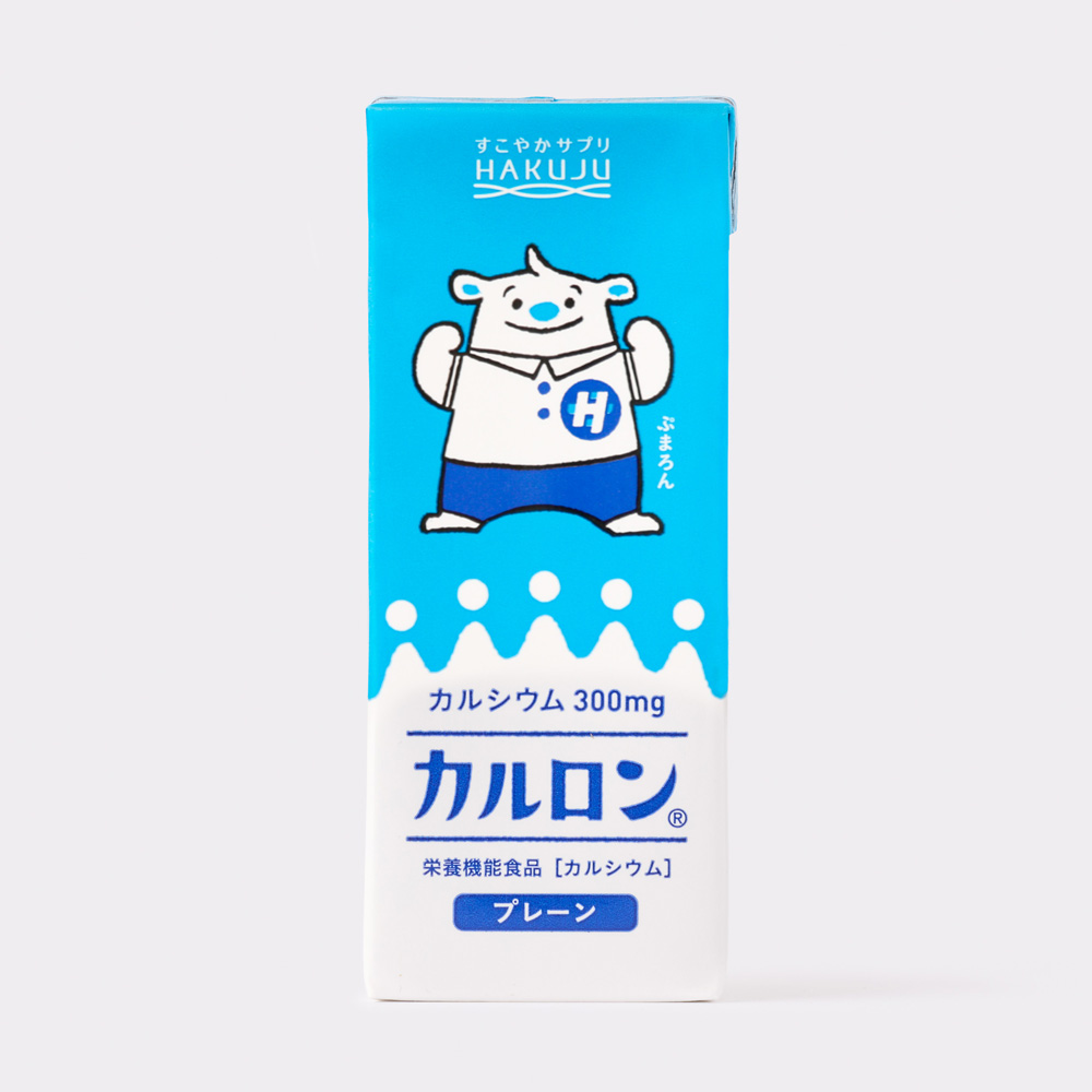 カルシウム飲料【カルロン】プレーンタイプ　200ml×24本入り おいしい高カルシウム飲料
