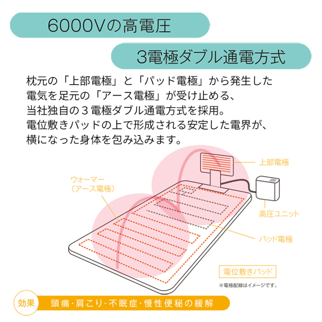 メーカー直販・配送無料【ヘルストロン HEF-N6000WG】6000V 3電極