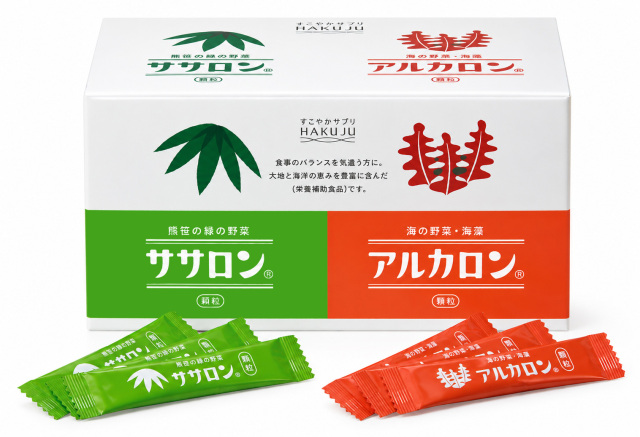 不溶性・水溶性2種類の食物繊維サプリ【ササロン・アルカロン顆粒】1包2g×各60包（約1ヶ月分） 食物繊維 サプリ オリゴ糖配合