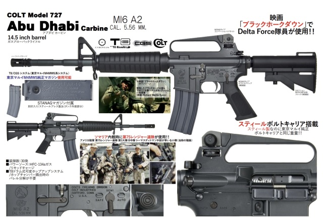 T8/CGS COLT M727 アブダビカービン ガスブローバックライフル