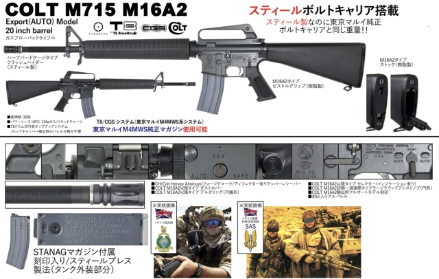 T8/CGS(CyberGun) COLT M715(20インチ) ガスブローバックライフル