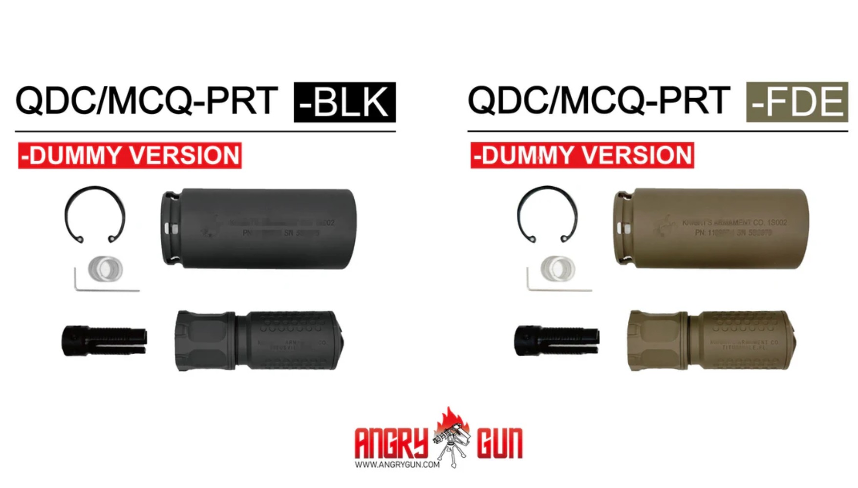 【新製品予約】Angrygun KAC QDC/MCQ-PRT ダミーサイレンサー