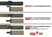 Angrygun MODTAC タイプ MRAC/URAC カーボンサプレッサーシールド 6.5in BK/セラコートFDE