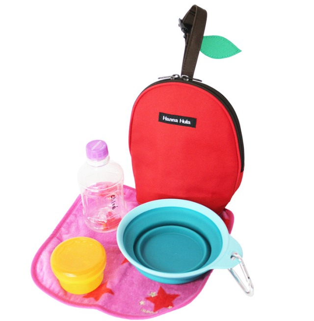 保温保冷マグポーチ アップル クーラーポーチ ペット 軽量お食事ポーチ