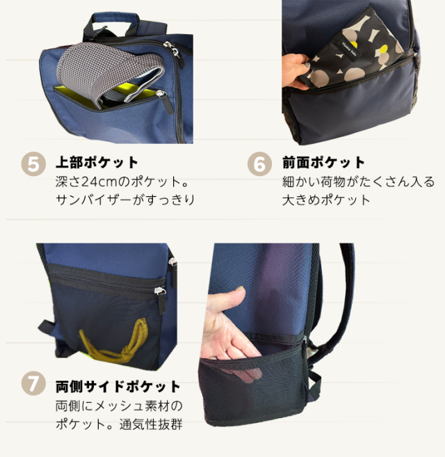 [ハンナフラ] バックパック リュック 大容量 ラケット2本収納ポケット 撥水 Hanna Hula（ハンナフラ） テニスバッグ バックパック リュック 2本 大