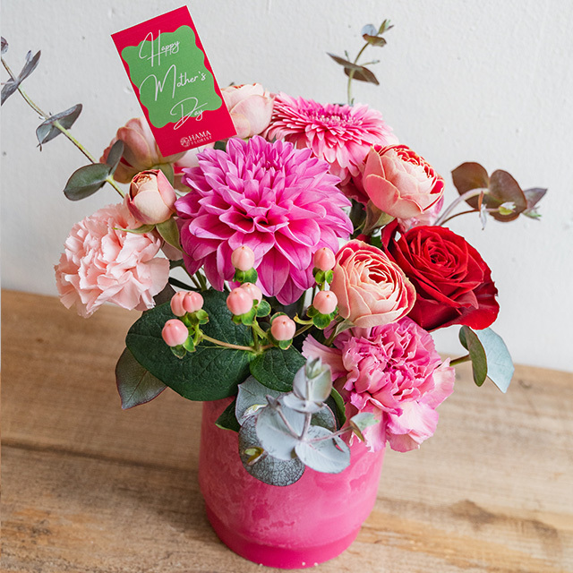 母の日ギフトA/Flower Arrangement L ( red&pink )