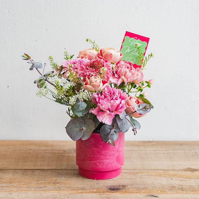 母の日ギフトB/Flower Arrangement M ( red&pink )